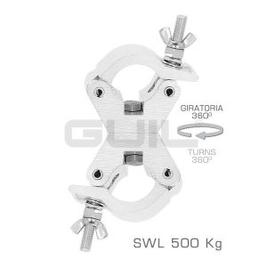 ABZ-30 Abrazadera doble giratoria (360º) (aluminio)